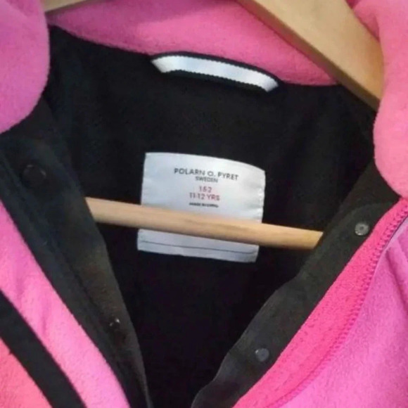 Polarn O. Pyret pink ECO WIND FLEECE JACKET size 11-12 years - Picture 5 of 9